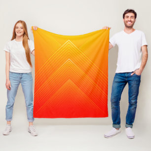 Orange till gultens geometriska omslag fleecefilt