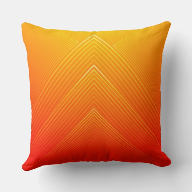 Orange till gultens geometriska omslag kudde (Baksida)
