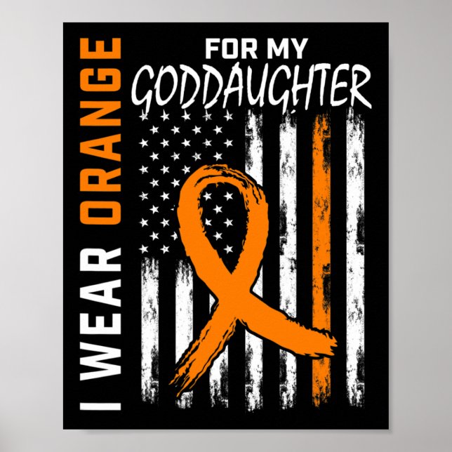 Orange till min guddotter Leukemia Cancer Awarenes Poster (Framsidan)