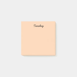 Orange tisdag post-it block