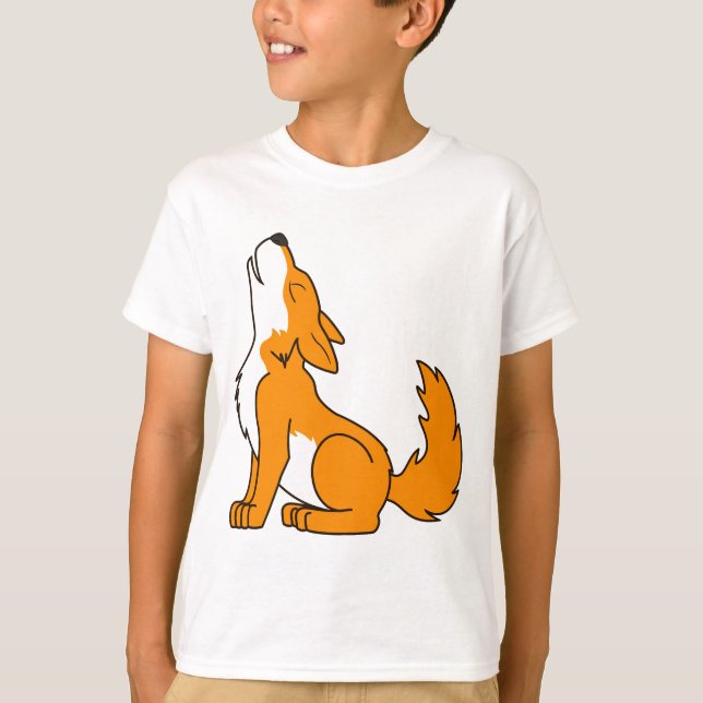 Orange tjuta för vargvalp tröja (Framsida)
