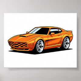 Orange Toon-Fordon Poster