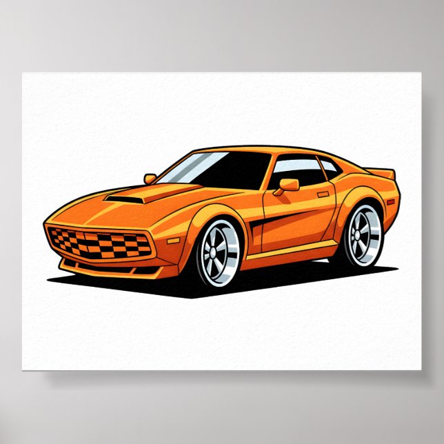 Orange Toon-Fordon Poster (Framsidan)
