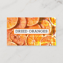 Orange Torkade Orangar av skivor och skalor  Visitkort
