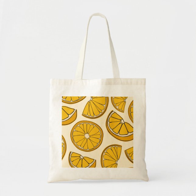Orange Tote Bag Tygkasse (Framsidan)