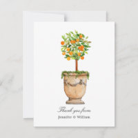 Orange träd citrus topiary (topiskt) - tackkort