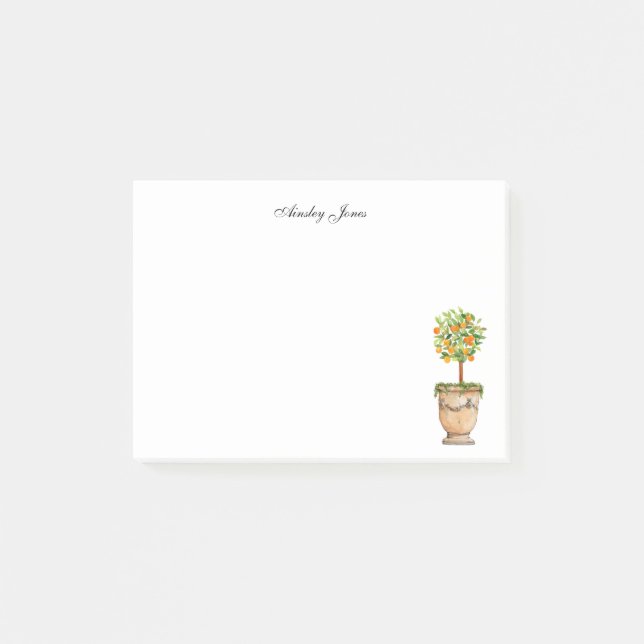 Orange träd citrus topium post-it block (Framsida)