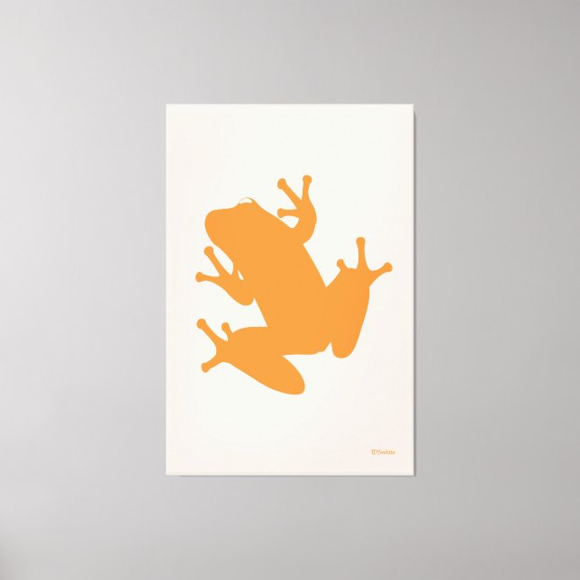 Orange Träd Frog Gallery Wrap Canvas (Framsida)