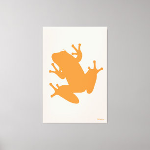 Orange Träd Frog Gallery Wrap Canvas