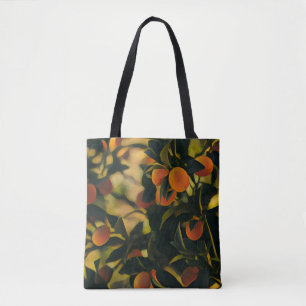Orange Träd Funky Tote Bag Tygkasse