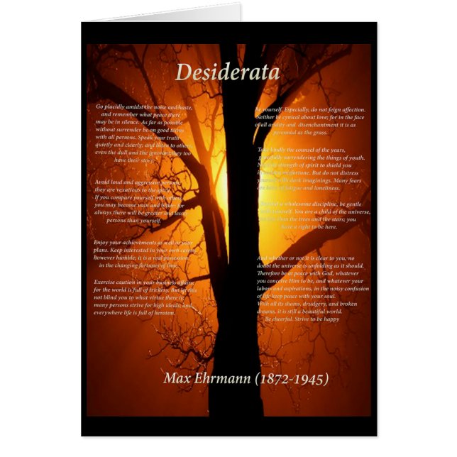 Orange Träd Hälsningskort (Framsidan)