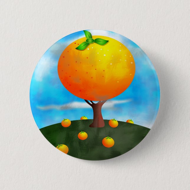 Orange träd knapp (Framsida)