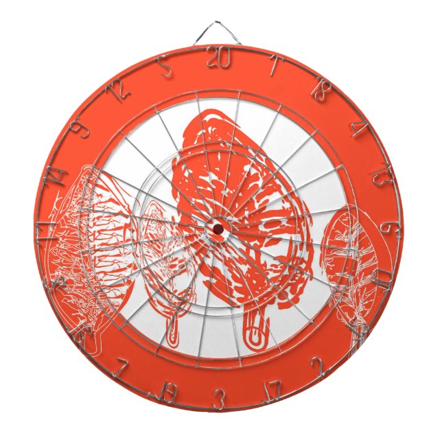 Orange träd (löv) darttavla (Framsidan)