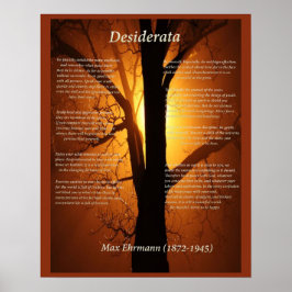 Orange Träd Poster