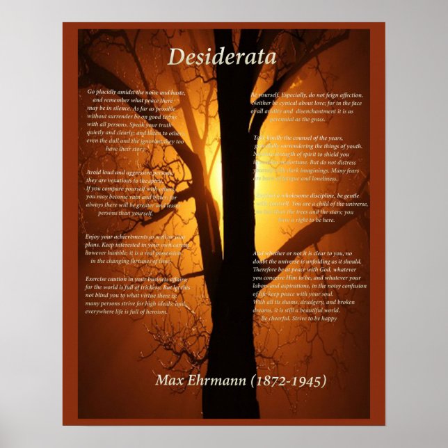 Orange Träd Poster (Framsidan)