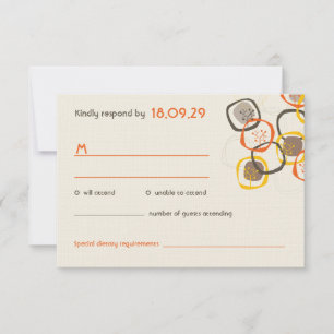 Orange Träd Ringar höstfälle Bröllopet OSA kort
