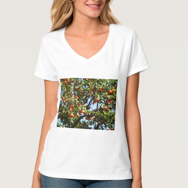 Orange träd t shirt (Framsida)