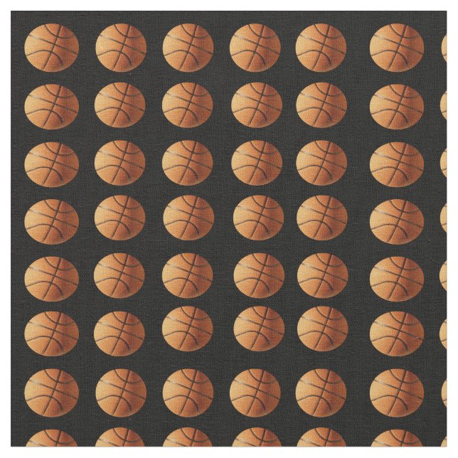 Orange Traditionella Basketbollar På Svart, Tyg (Närbild)