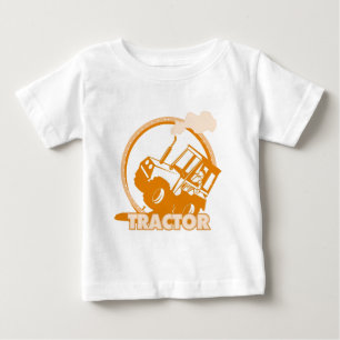 Orange Traktor Jordbruks Maskiner T-shirt