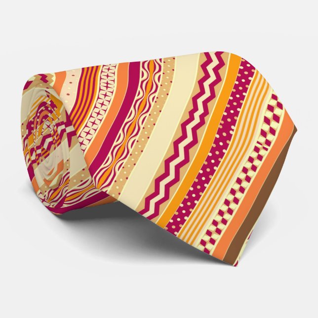 Orange tranbär och choklad brun Rand Slips (Rullad)