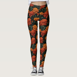 Orange Träningskläder Nejlikakcent Presentidéer Fö Leggings
