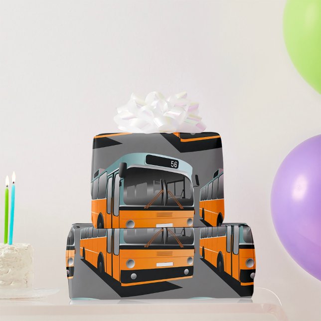 Orange Transit Bussrutt 56 Stadspendling Presentpapper (Skapare uppladdad)