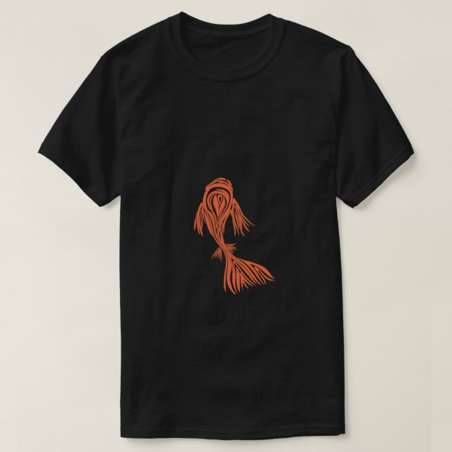 Orange transparent koifisk t shirt (Design framsida)