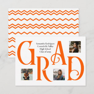 Orange, trefoto, klassiskt och fetstilt, grad Brev Meddelande