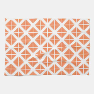 Orange Trendig Triangle Mönster Kökshandduk