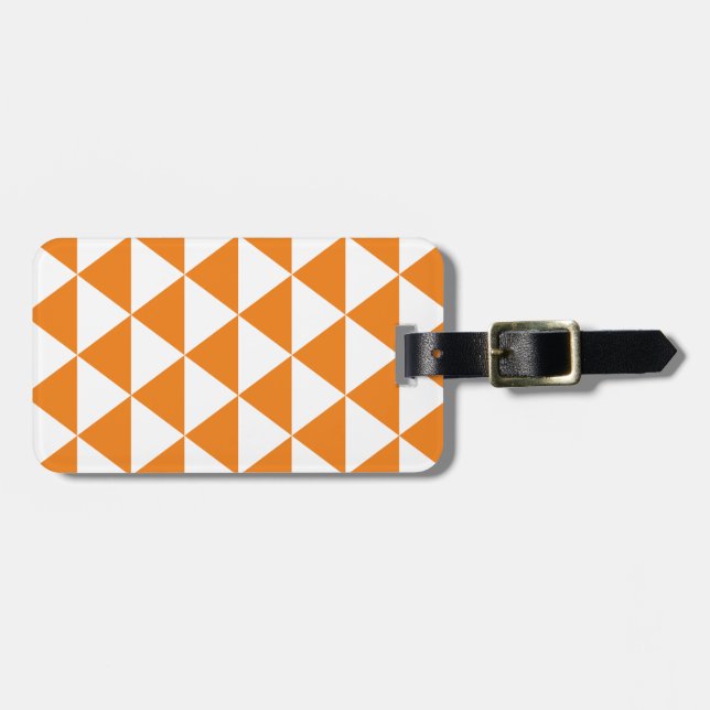 Orange triangelmönster bagagebricka (Horisontell Framsida)