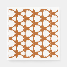 Orange Triangle Mönster Pappersservett