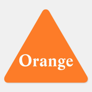 Orange Triangle Sticker Triangelformat Klistermärke