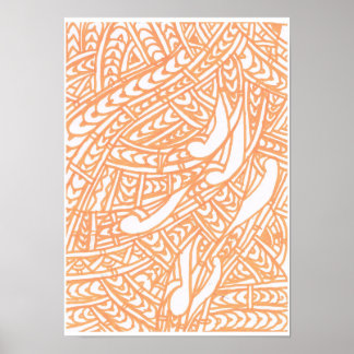 Orange Tribal 2-design av RRW, 2026 Poster