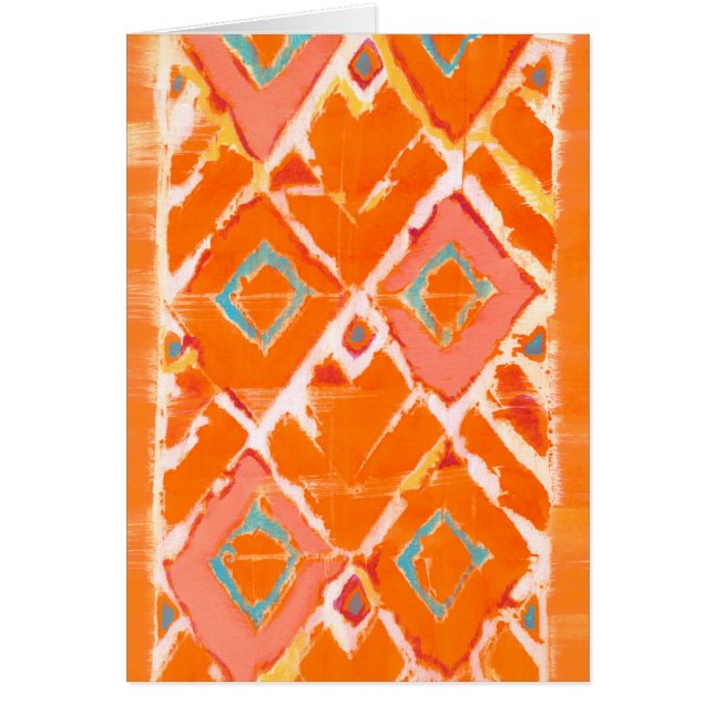 Orange Tribal II Hälsningskort (Framsidan)
