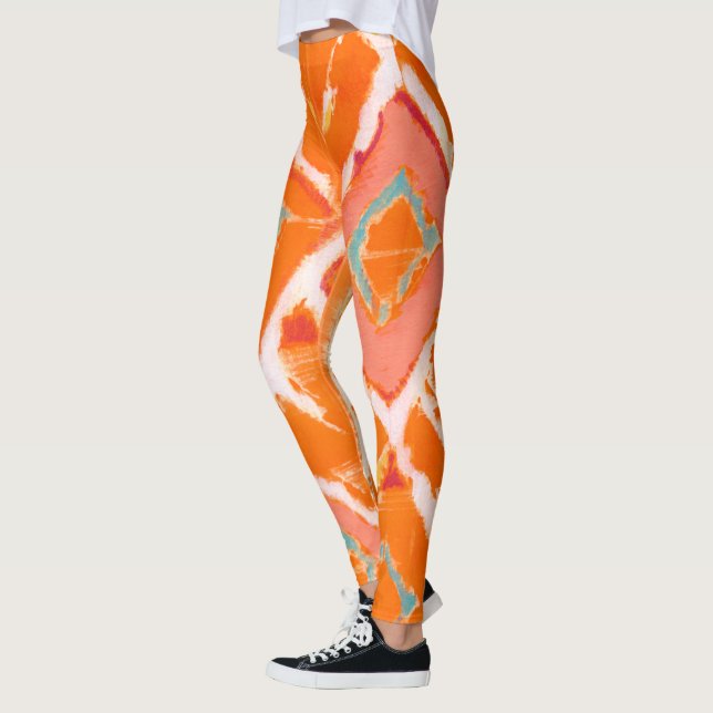 Orange Tribal II Leggings (Vänster)