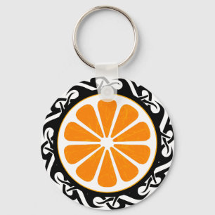 orange. tribal. nyckelring