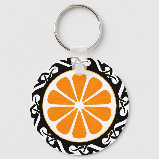 orange. tribal. nyckelring (Framsida)