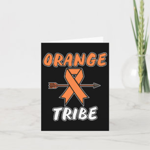 Orange Tribe Leukemia Awareness Ribbon Support Gra Kort