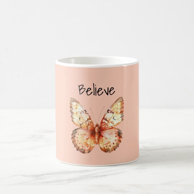 Orange Tro Butterfly Kaffemugg (Center)