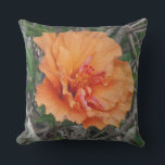 Orange Tropical Hibiscus Flower Exdoor Cushion Kudde<br><div class="desc">Orange Tropical Hibiscus Flower Exdoor Cushion</div>