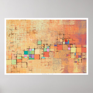 Orange tryck för gallerharmoniabstrakt