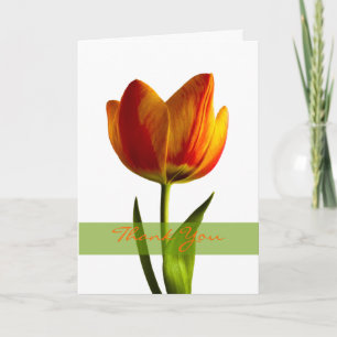 Orange Tulip Bröllop - tackkort