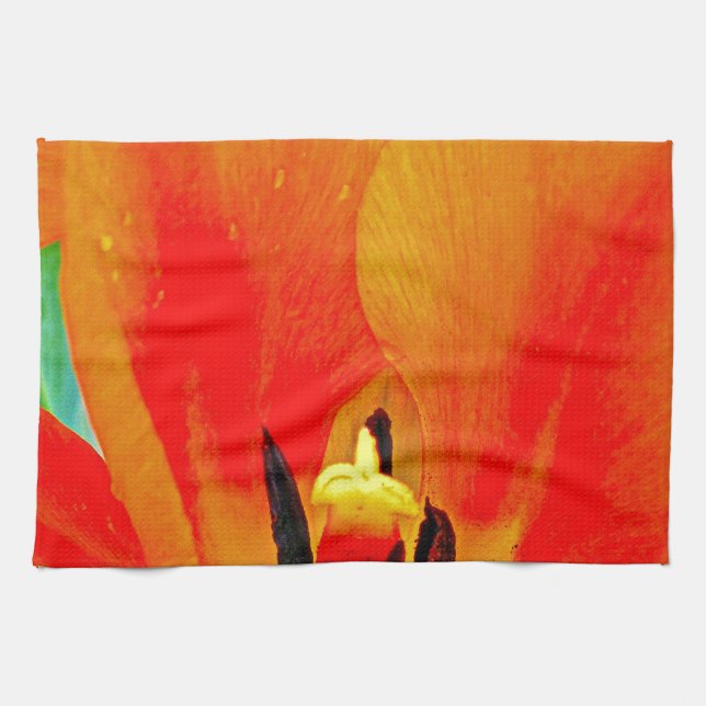 Orange Tulip Kökshandduk (Horisontell)