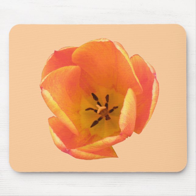 Orange Tulip Mousepad Musmatta (Framsidan)