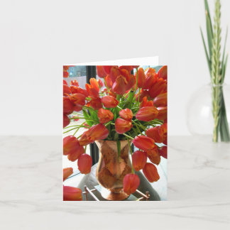 Orange Tulip Note Card Kort