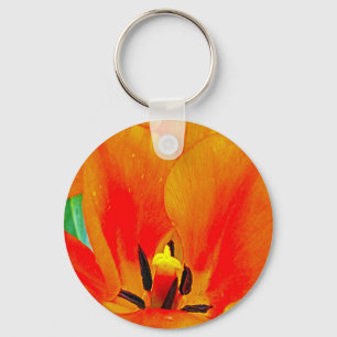 Orange Tulip Nyckelring