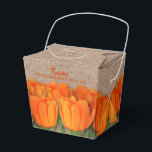 Orange Tulip på Kraft: Ta ut Stil-favoritboxar Presentaskar<br><div class="desc">Orange- och tulpaner runt en papper, mönstrad, tar ut stil-partiaffär. Anpassa framsidan (eller var du vill) med texten eller ta bort den om du inte vill ha någon text. Klicka på CUSTOMIZE för att ändra typsnitt och teckensnittet färger. SAMORDNA objekt som finns i vår butik. Bröllopsinbjudningar, OSA kort, mottagningskort, Tackkort...</div>