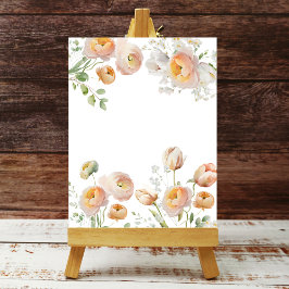 Orange Tulip Ranunculus Flower Background Poster