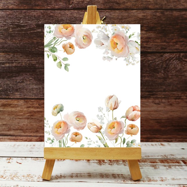 Orange Tulip Ranunculus Flower Background Poster (Skapare uppladdad)