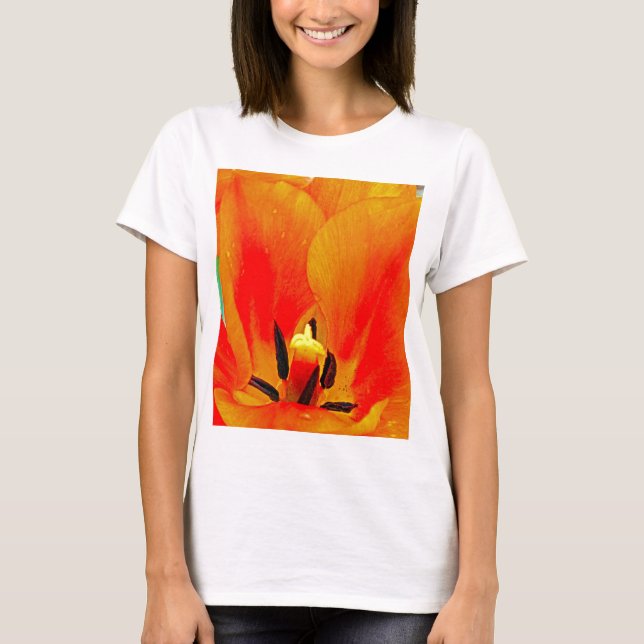 Orange Tulip Tee Shirt (Framsida)